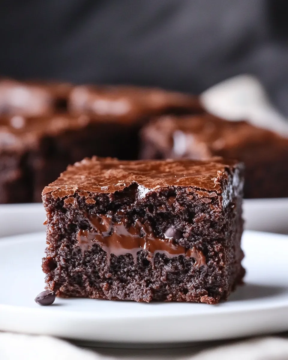 Delicious Fudgy Double Chocolate Black Bean Brownies shot