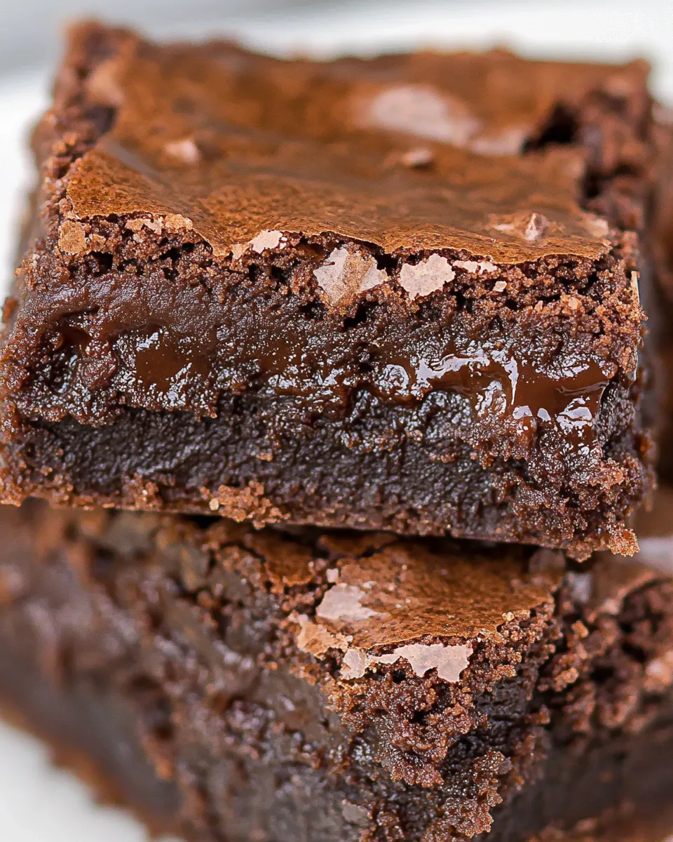 Homemade Fudgy One Bowl Brownies photo