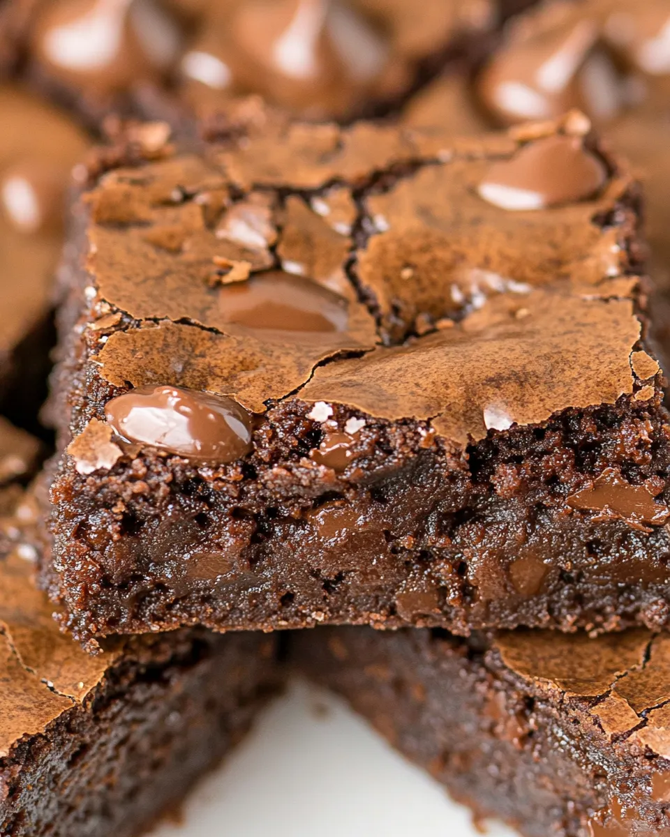 Ultimate Fudgy One Bowl Brownies plate image