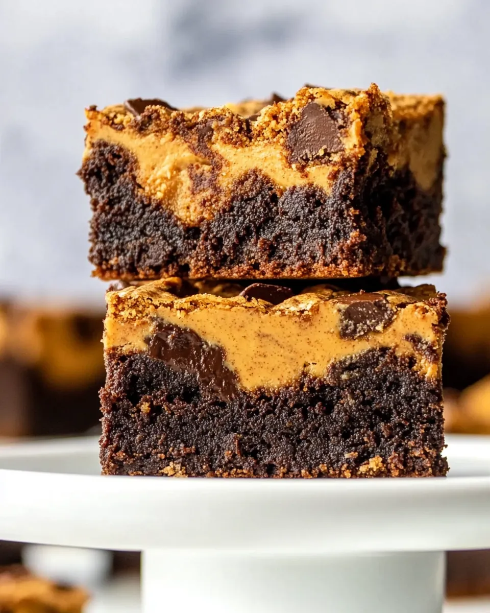 Delicious Fudgy Peanut Butter Swirl Brownies image