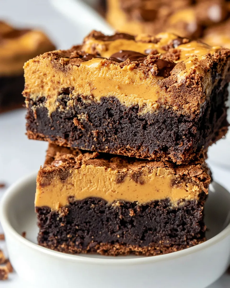Easy Fudgy Peanut Butter Swirl Brownies recipe photo