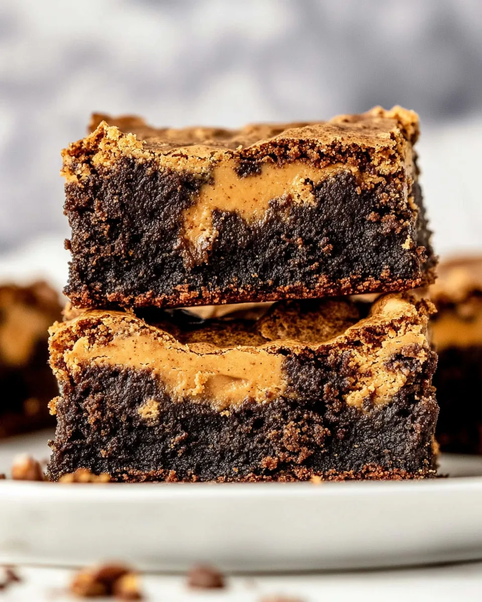 Best Fudgy Peanut Butter Swirl Brownies shot