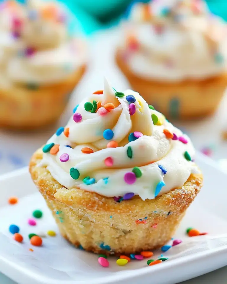 Homemade Funfetti Sugar Cookie Cups with Vanilla Frosting photo