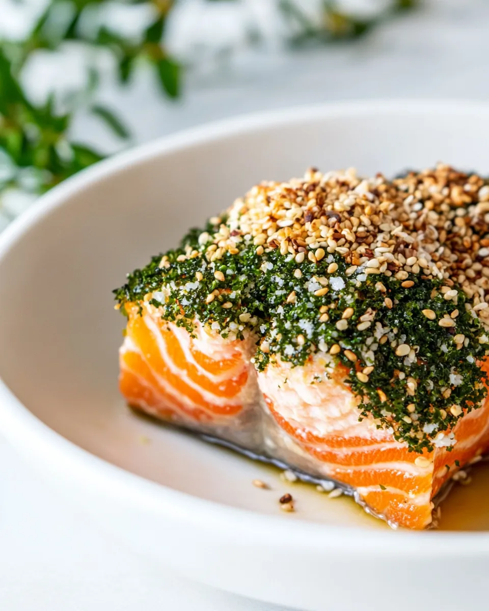 Savory Furikake Salmon food shot