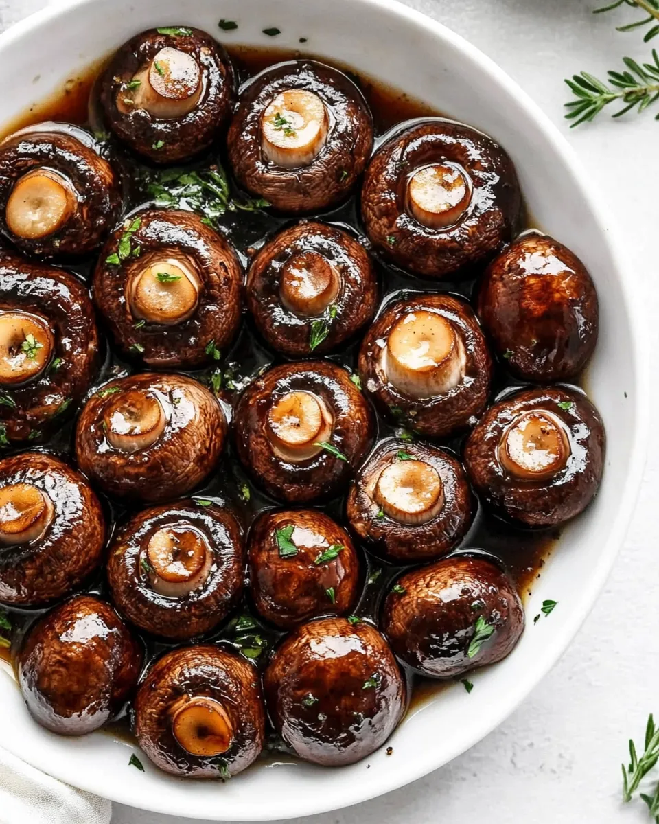 Quick Garlic Balsamic Mushrooms shot