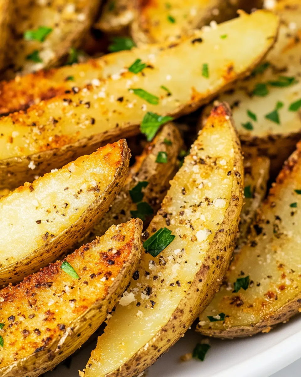 Easy Garlic Parmesan Potato Wedges recipe photo