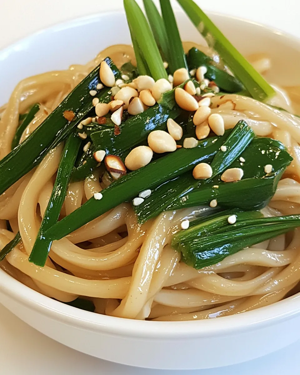 Quick Ginger Scallion Noodles food shot