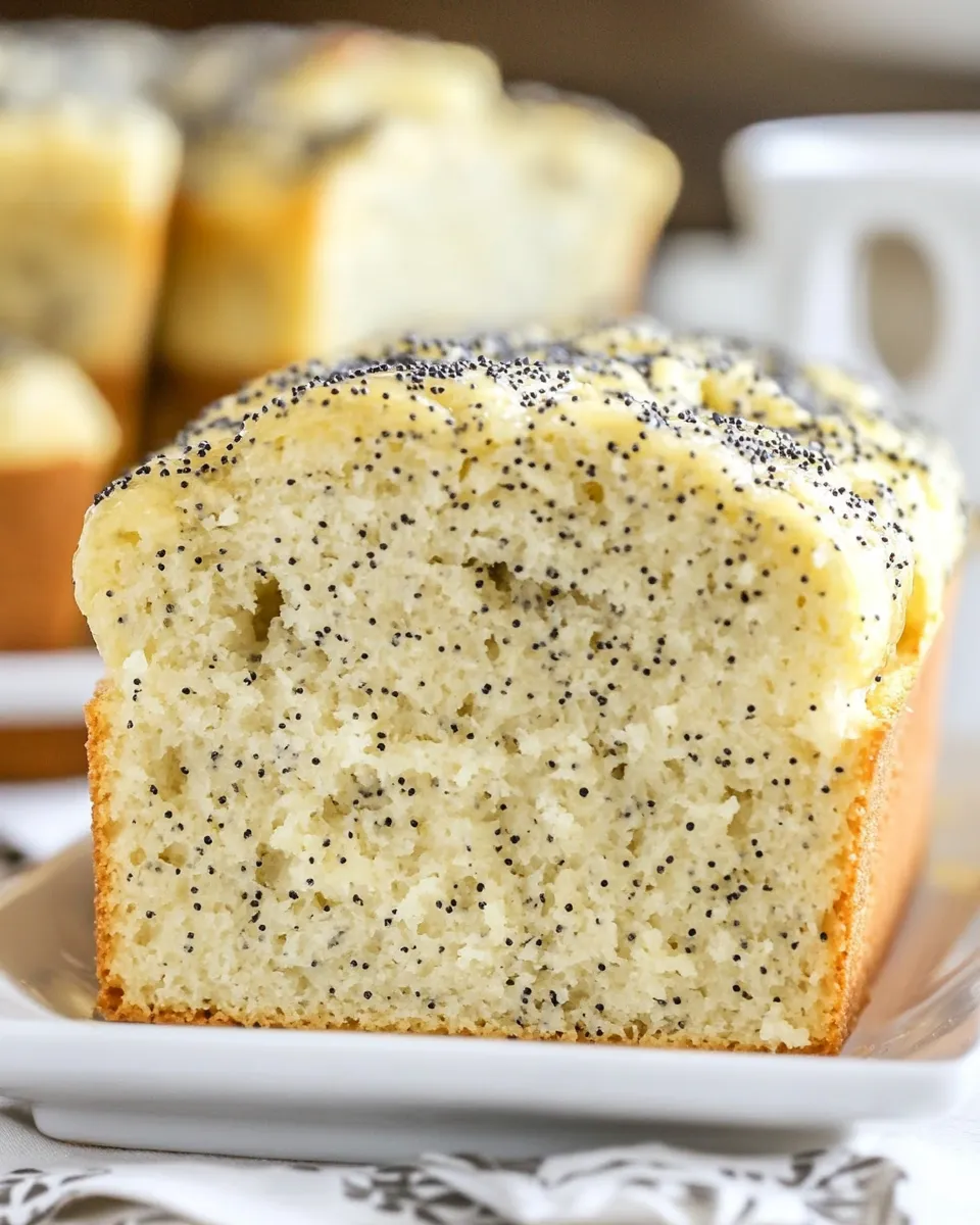 Delicious Glazed Poppy Seed Bread shot