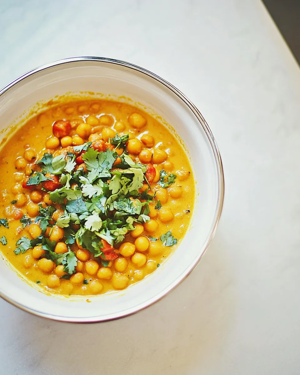 Easy Golden Chana Masala food shot
