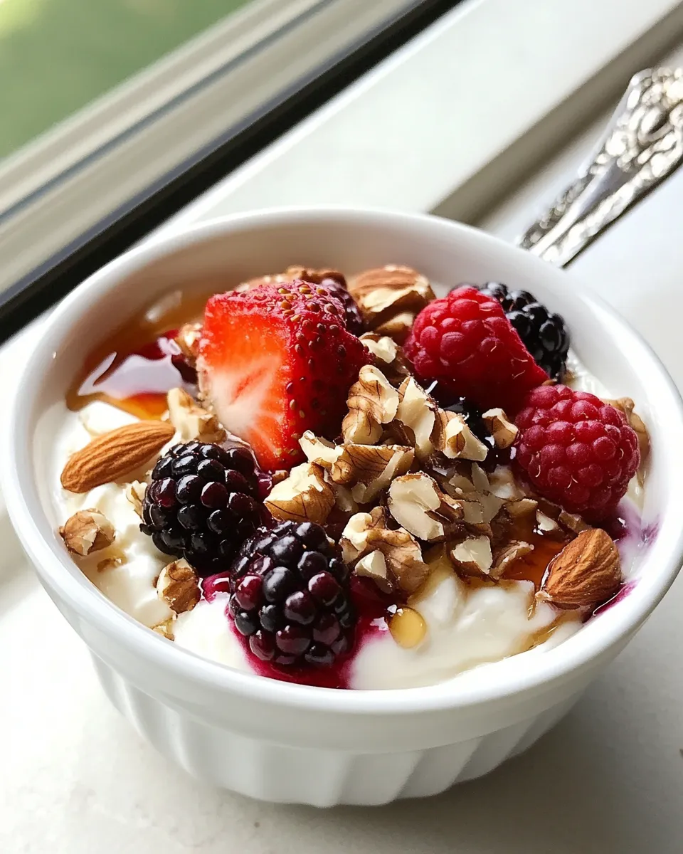 Easy Greek Yogurt with Berries, Nuts and Honey image