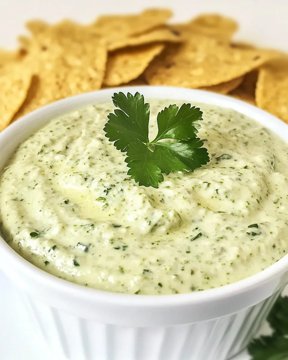 Savory Green Dip shot