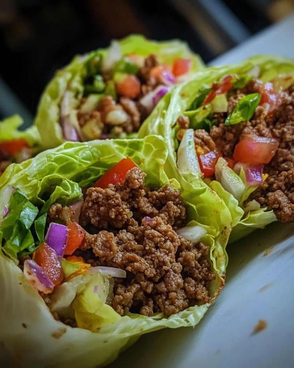 Easy Ground Beef Lettuce Wraps recipe photo