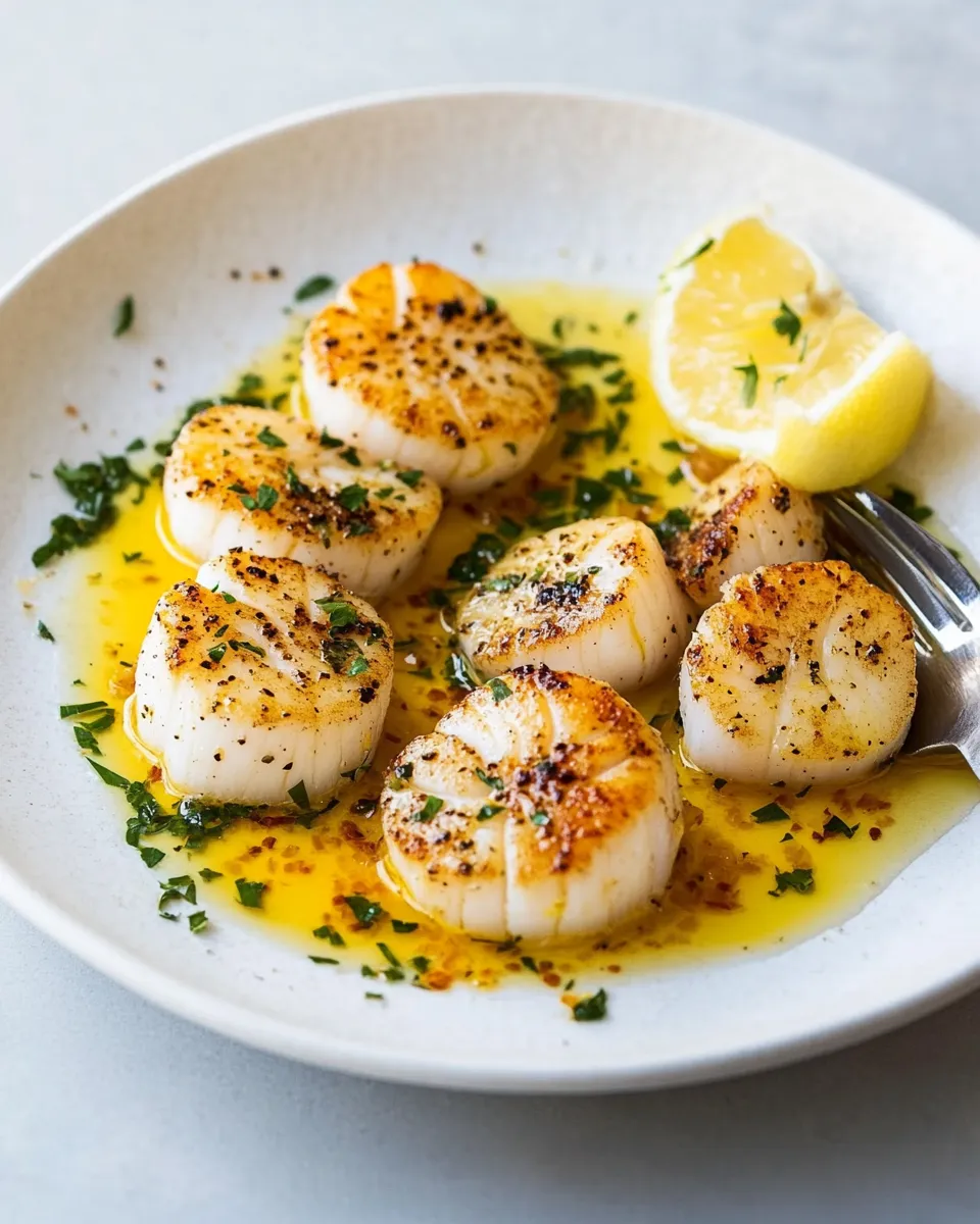 Delicious Healthy Baked Scallops shot