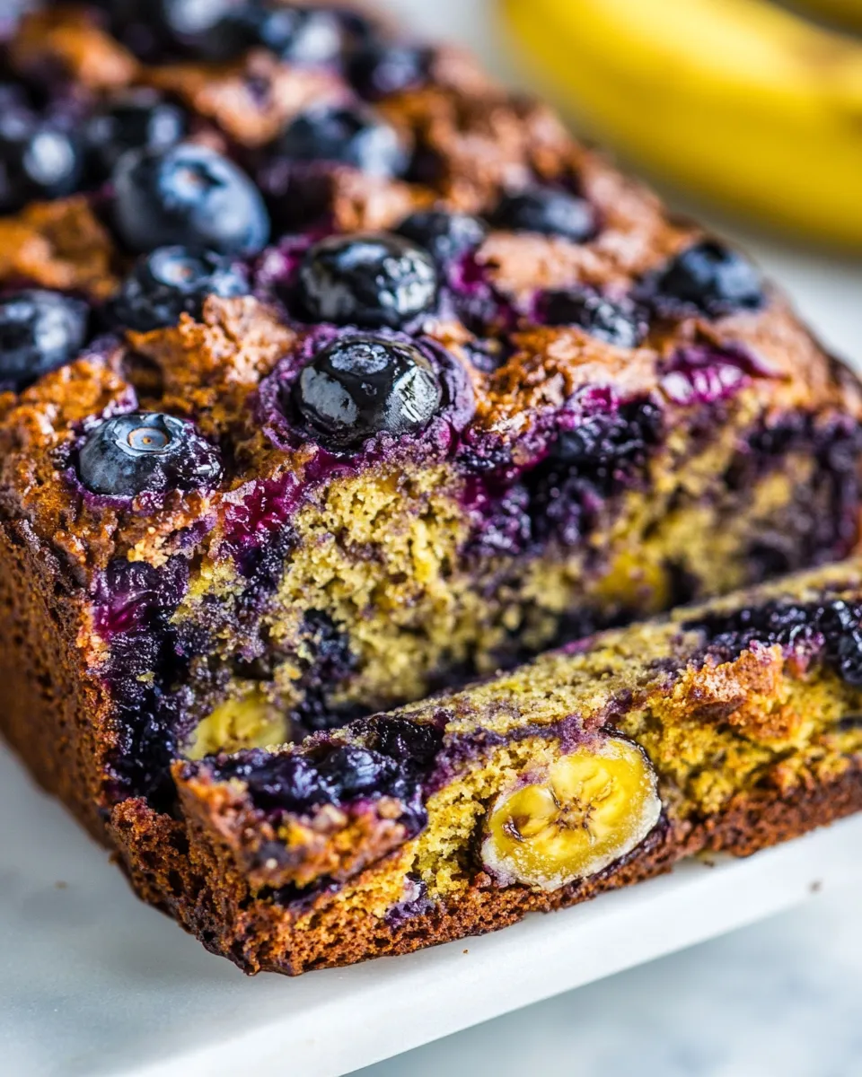 Classic Healthy Blueberry Banana Bread image