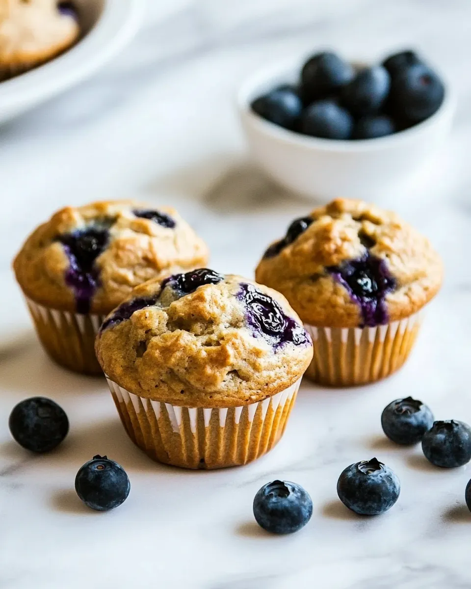Easy Healthy Blueberry Muffins recipe photo