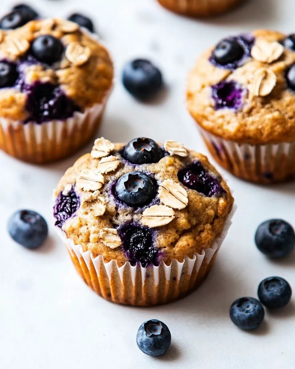 Delicious Healthy Blueberry Muffins shot