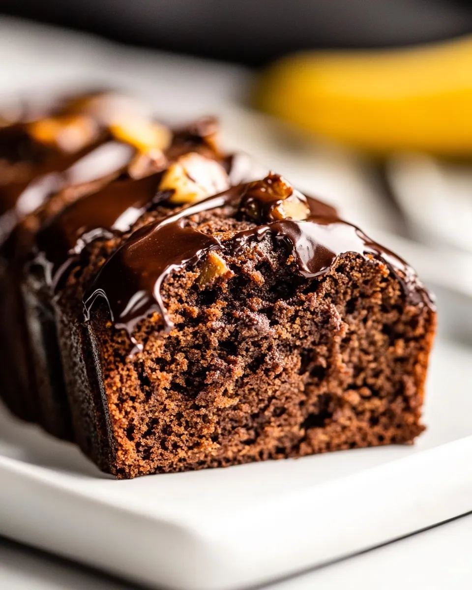 Delicious Healthy Chocolate Banana Bread shot