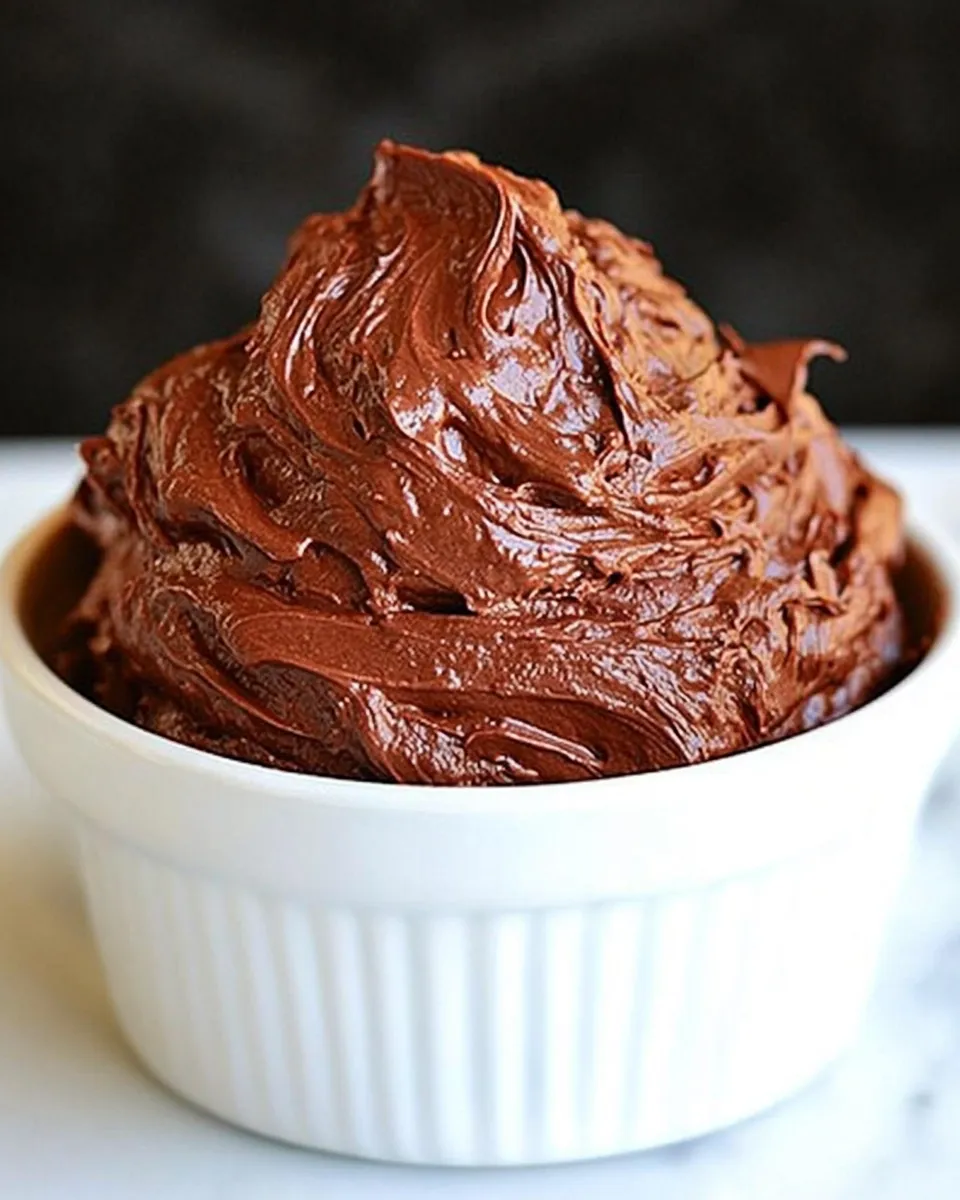 Delicious Healthy Chocolate Frosting shot