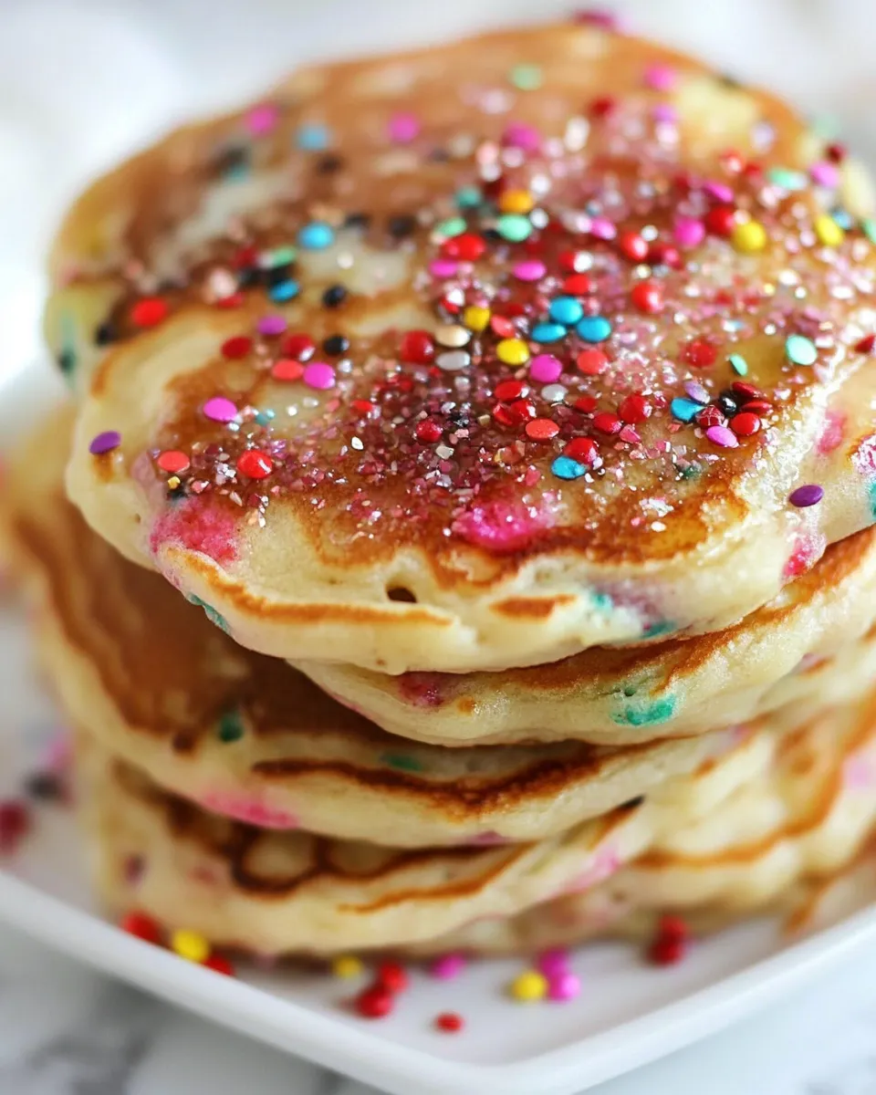 Easy Healthy Greek Yogurt Confetti Pancakes photo
