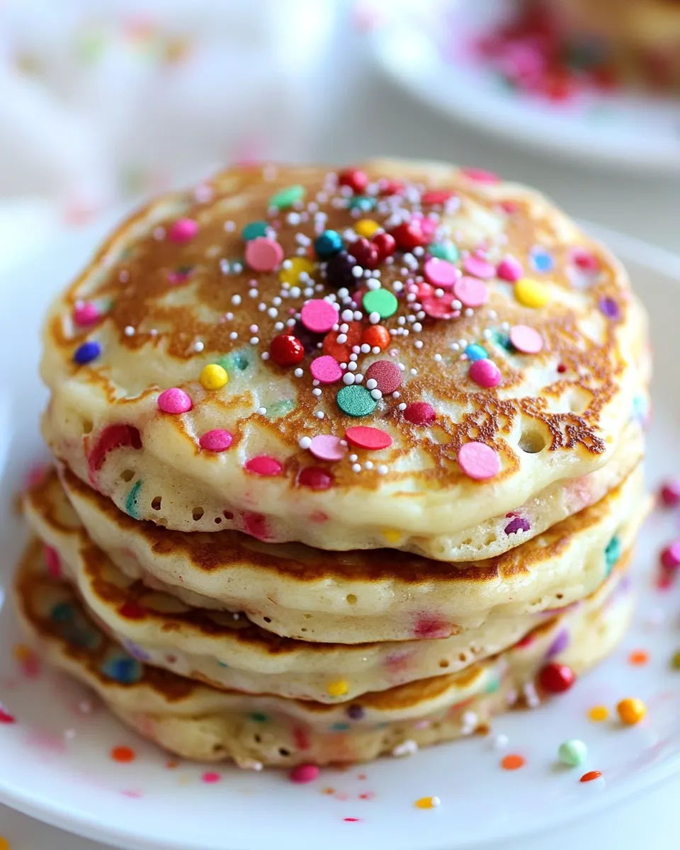 Delicious Healthy Greek Yogurt Confetti Pancakes image
