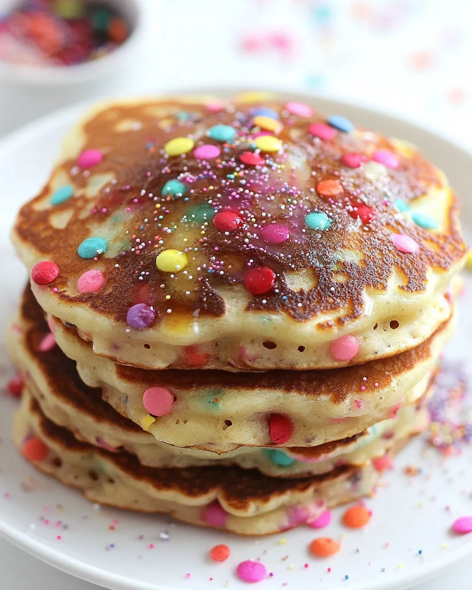 Quick Healthy Greek Yogurt Confetti Pancakes recipe photo