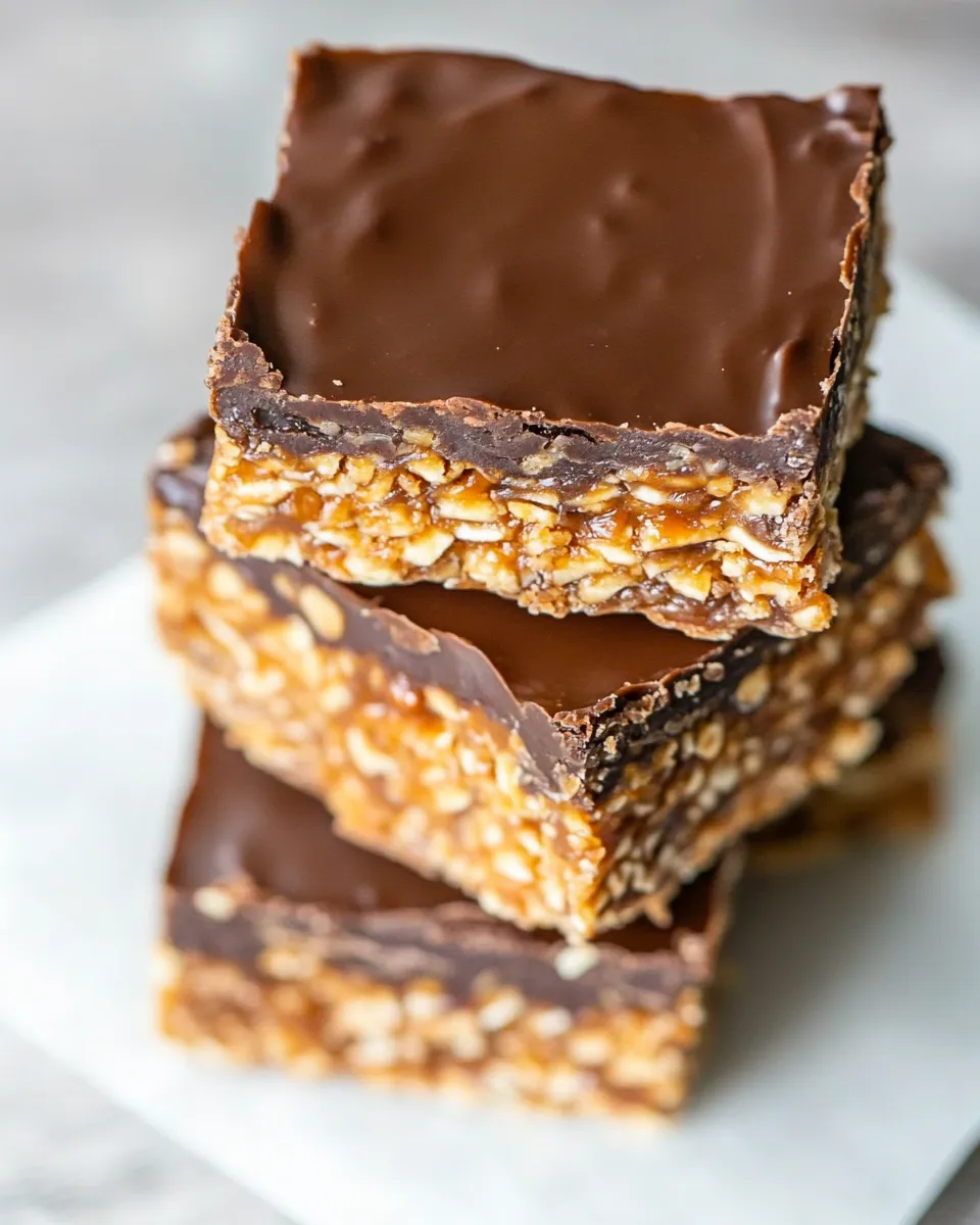 Delicious Healthy Scotcheroos (No Corn Syrup!) food shot