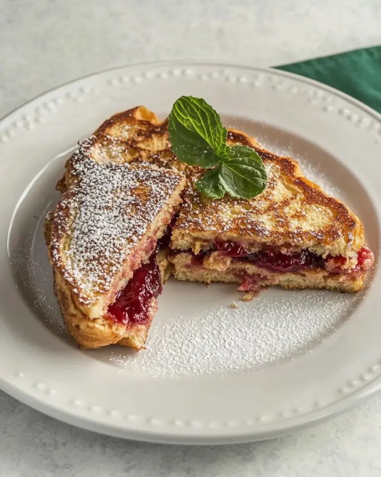 Homemade Healthy Stuffed French Toast With PB & J photo