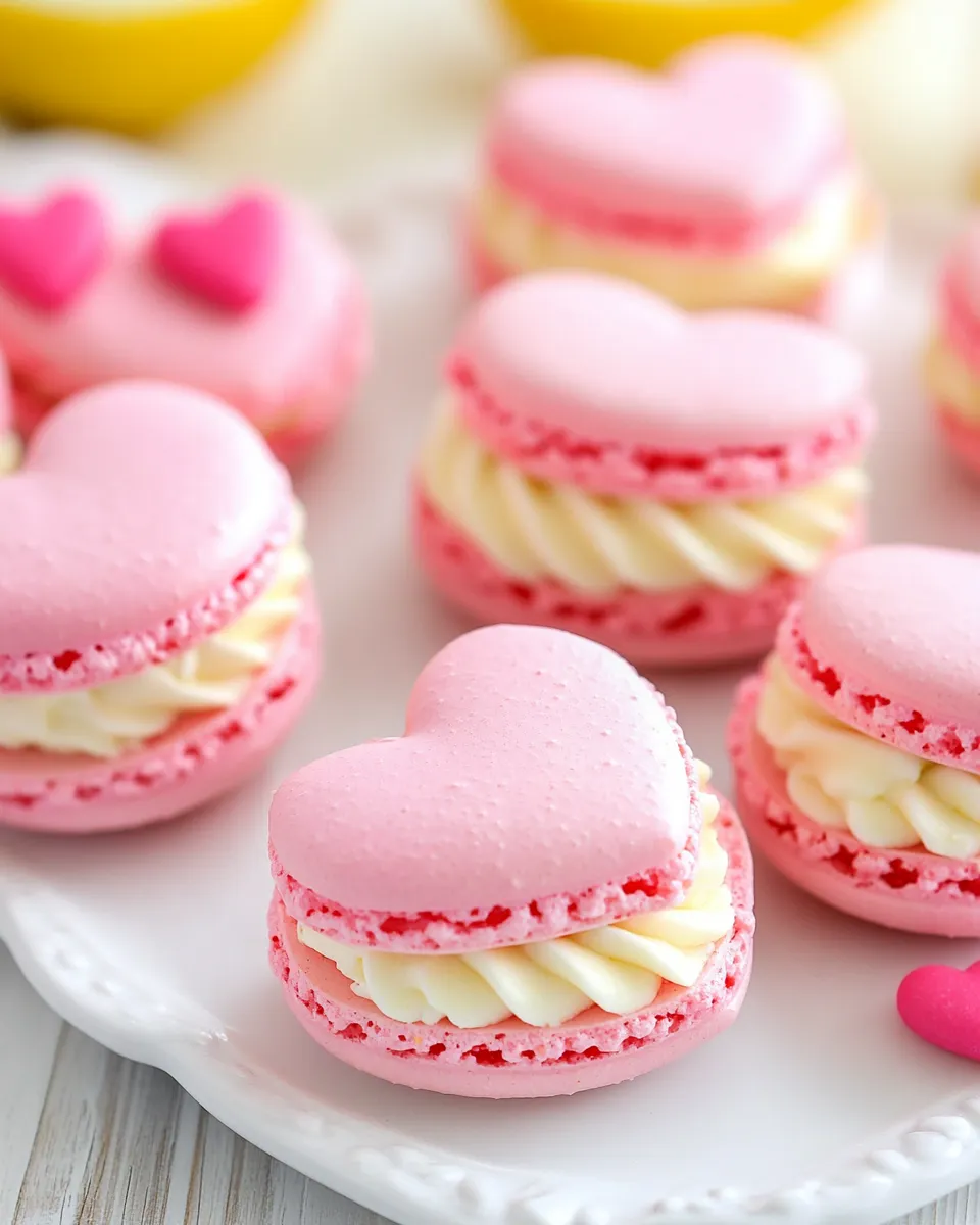 Easy Heart Macarons with Lemon Buttercream recipe photo
