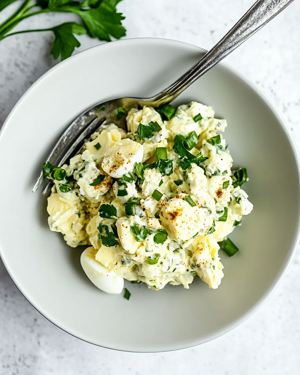 Delicious High Protein Egg Salad (Low Calorie, Lower Fat) shot
