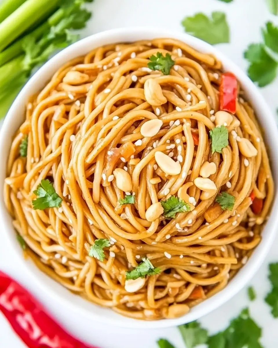Delicious Hoisin Peanut Noodles (15 Minute!) food shot