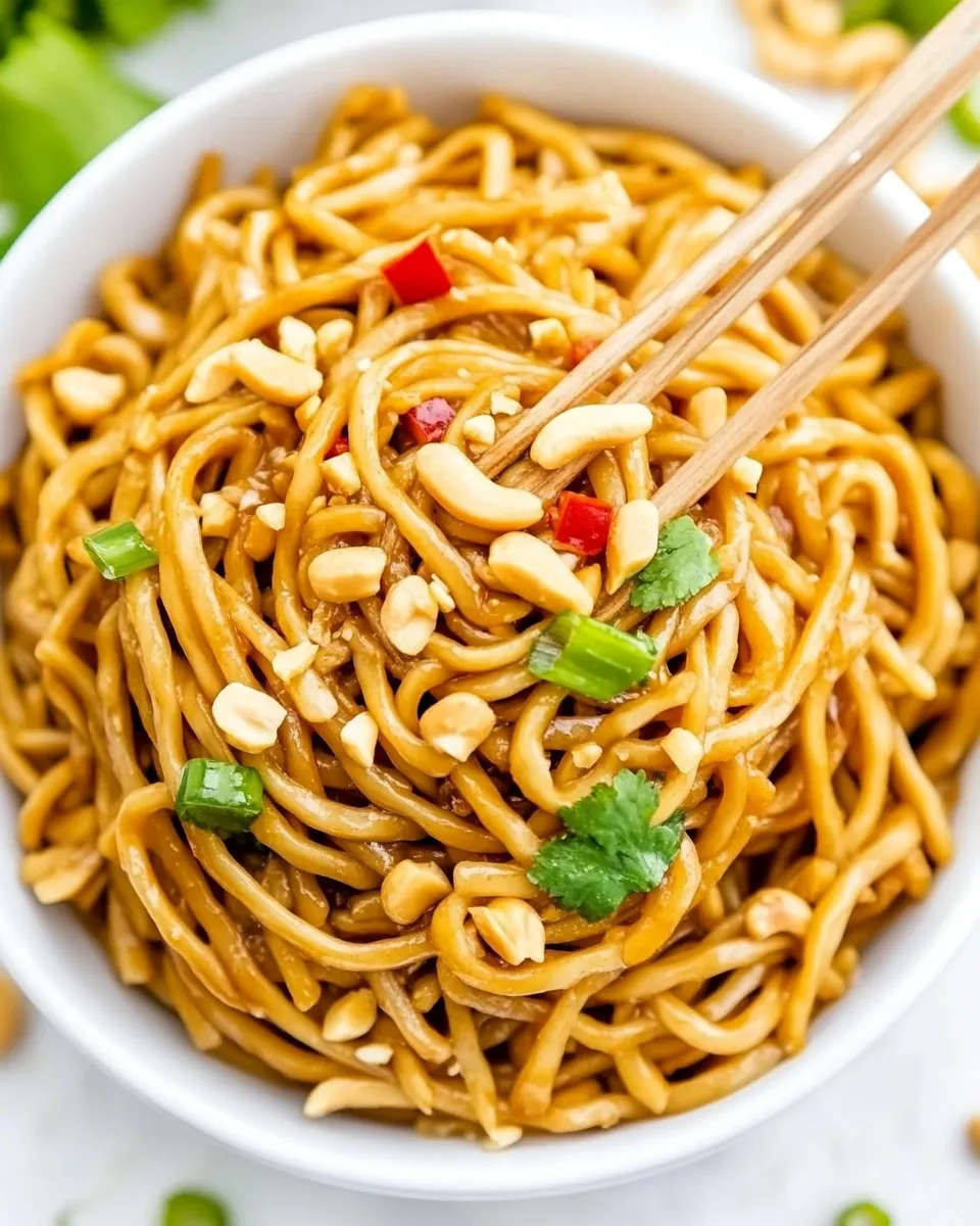 Healthy Hoisin Peanut Noodles (15 Minute!) image