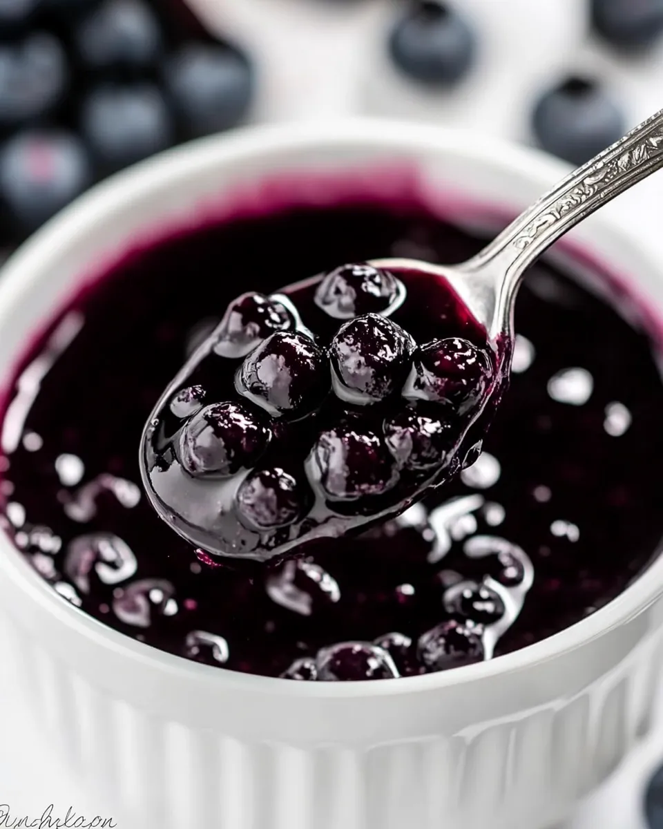 Classic Homemade Blueberry Sauce shot