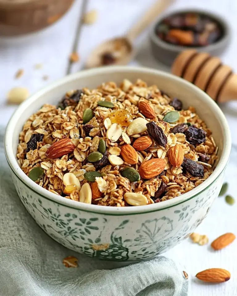 Easy Homemade Breakfast Cereal with Nuts and Honey photo