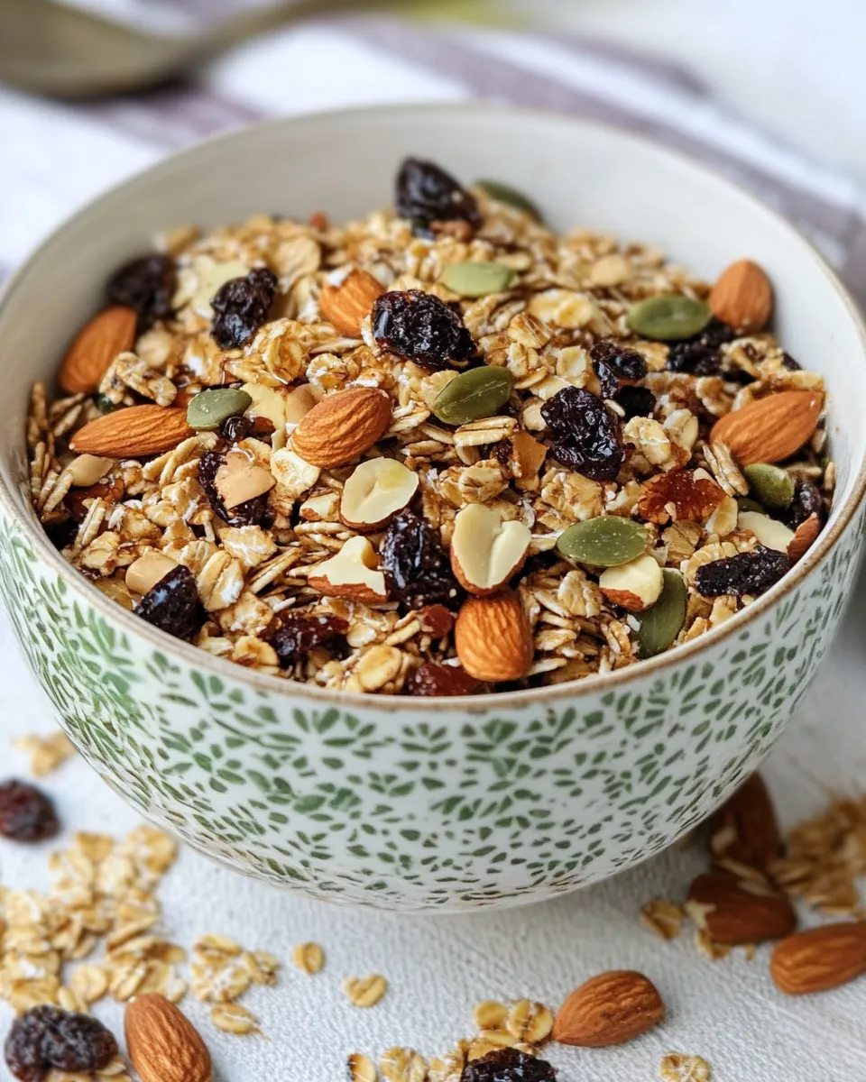Delicious Homemade Breakfast Cereal with Nuts and Honey image