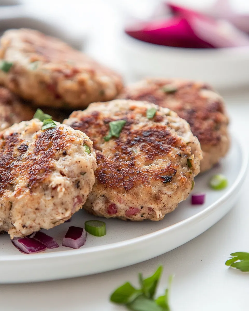 Quick Homemade Chicken Sausage Patties food shot