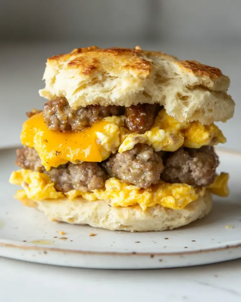 Homemade Sausage, Egg, and Cheese Biscuits photo