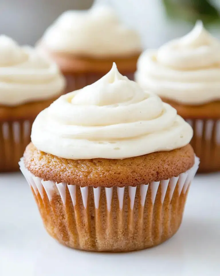 Homemade Honey Cupcakes with Vanilla Frosting photo