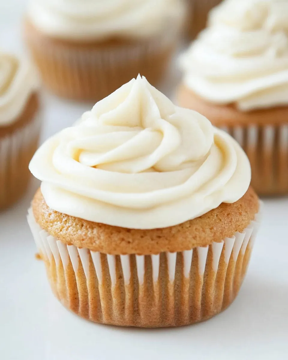 Classic Honey Cupcakes with Vanilla Frosting image