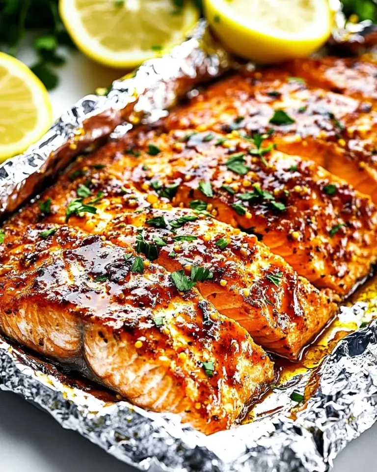 Homemade Honey Mustard Salmon In Foil photo