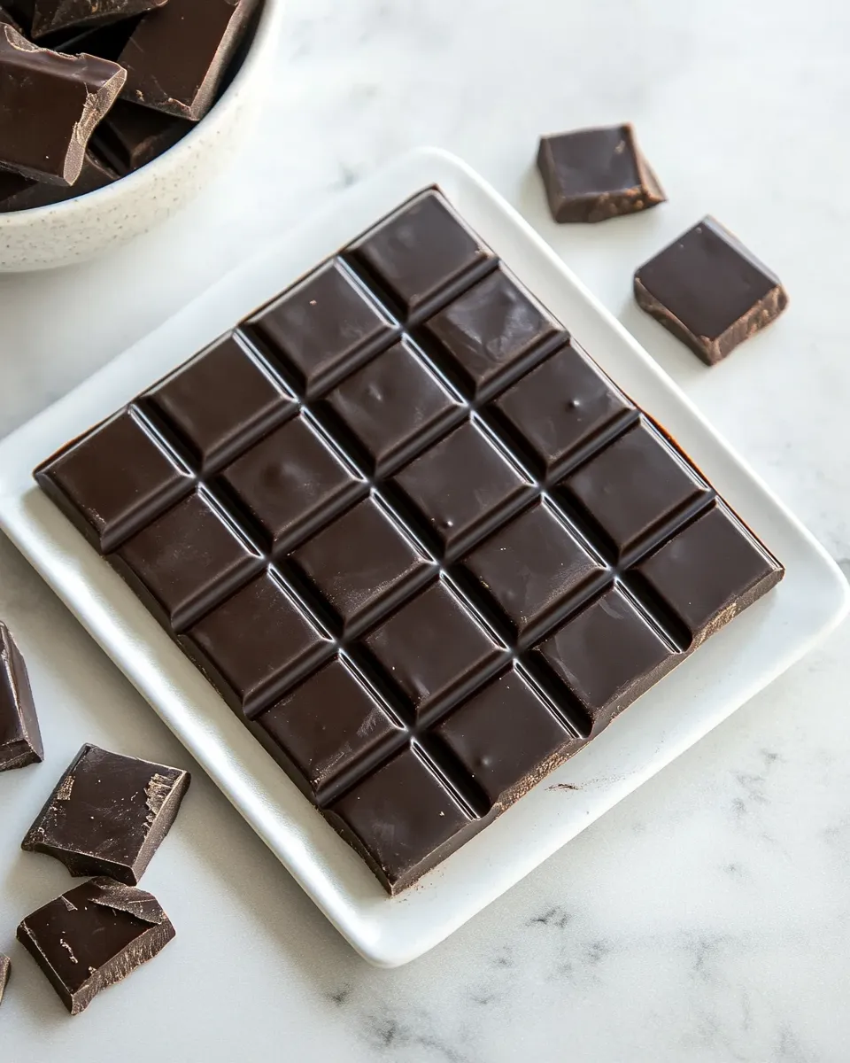 Homemade How to Make Dark Chocolate Bars photo