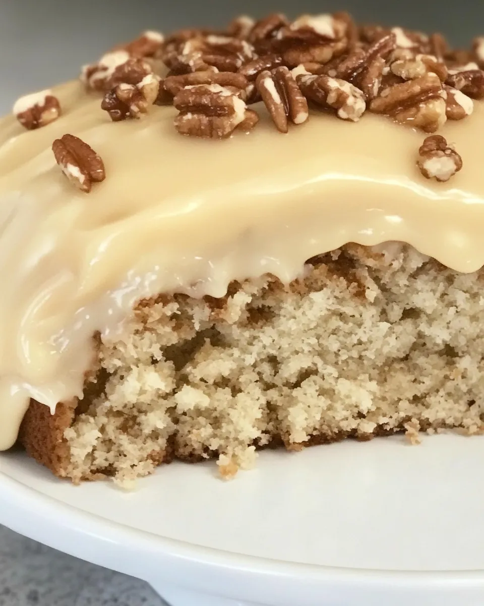 Homemade Hummingbird Cake with Caramel Icing recipe photo