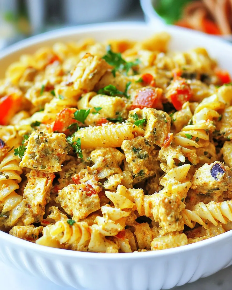 Easy Indian Curry Pasta Salad Recipe image