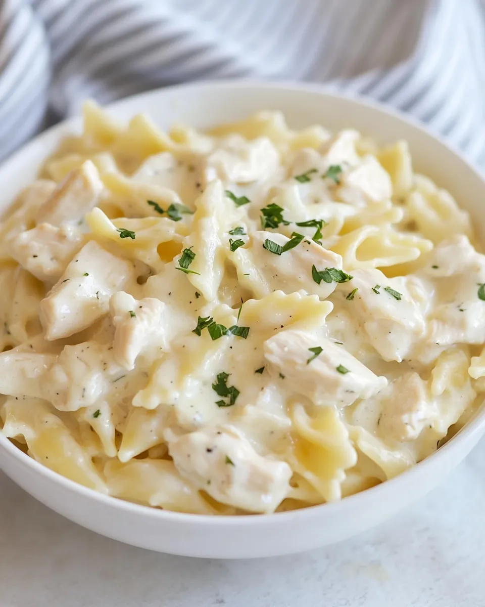 Healthy Instant Pot Chicken Alfredo Pasta recipe photo