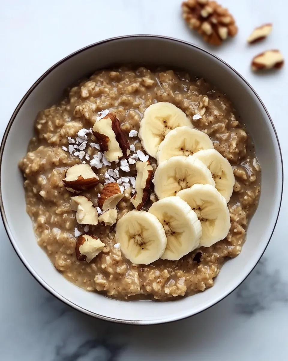 Healthy Instant Pot Omega-3 Banana Walnut Steel Cut Oats recipe photo