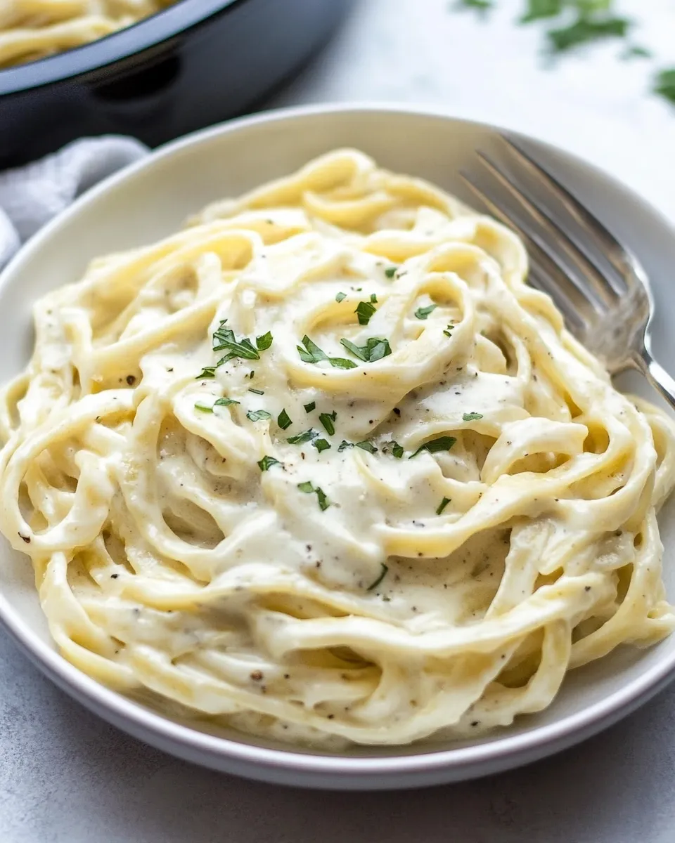 Homemade Instant Pot Skinny Fettuccine Alfredo photo