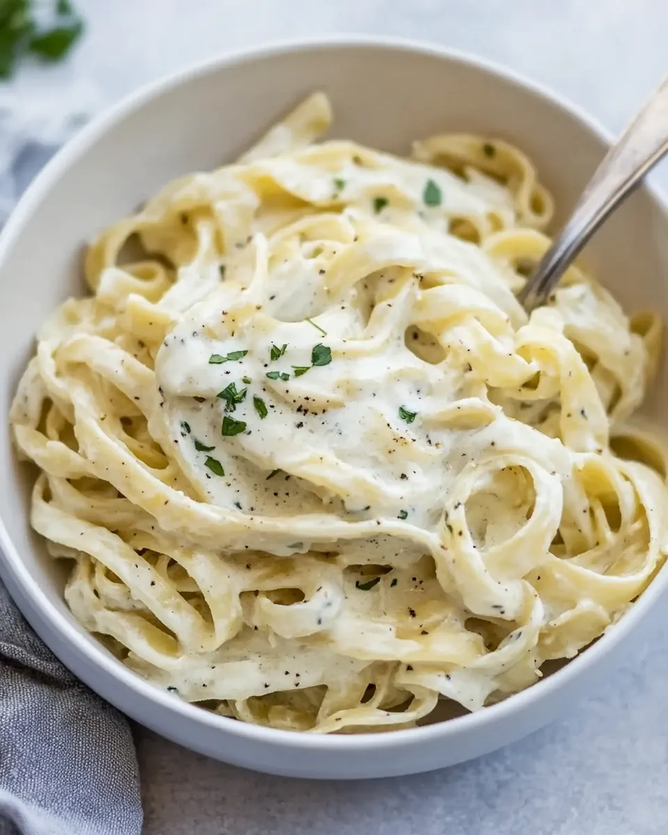 Classic Instant Pot Skinny Fettuccine Alfredo image