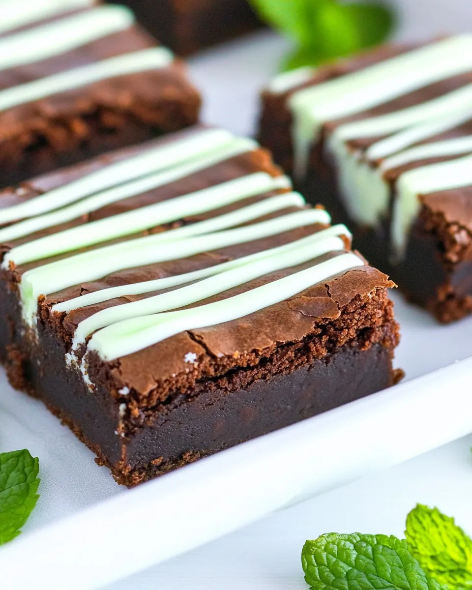 Homemade Irish Mint Brownies photo