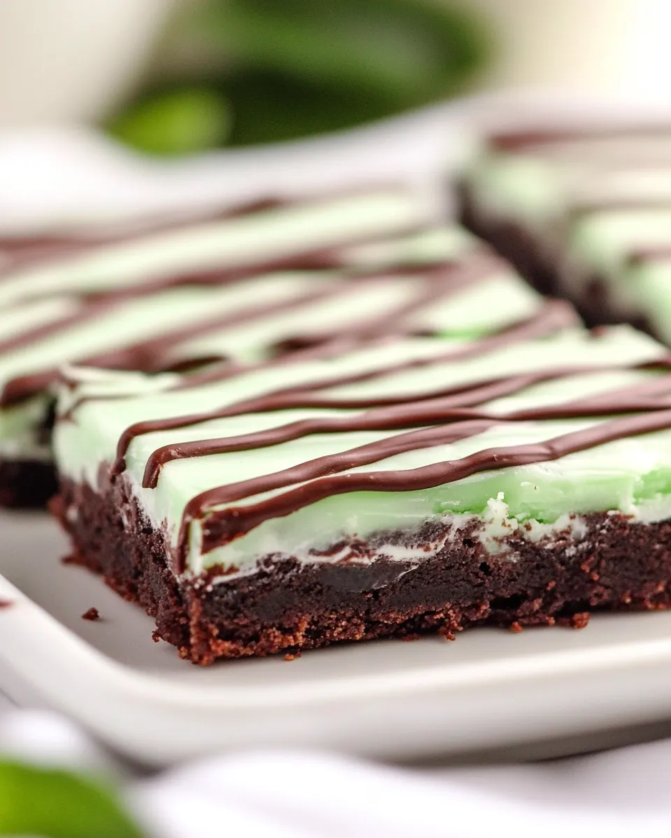 Easy Irish Mint Brownies recipe photo