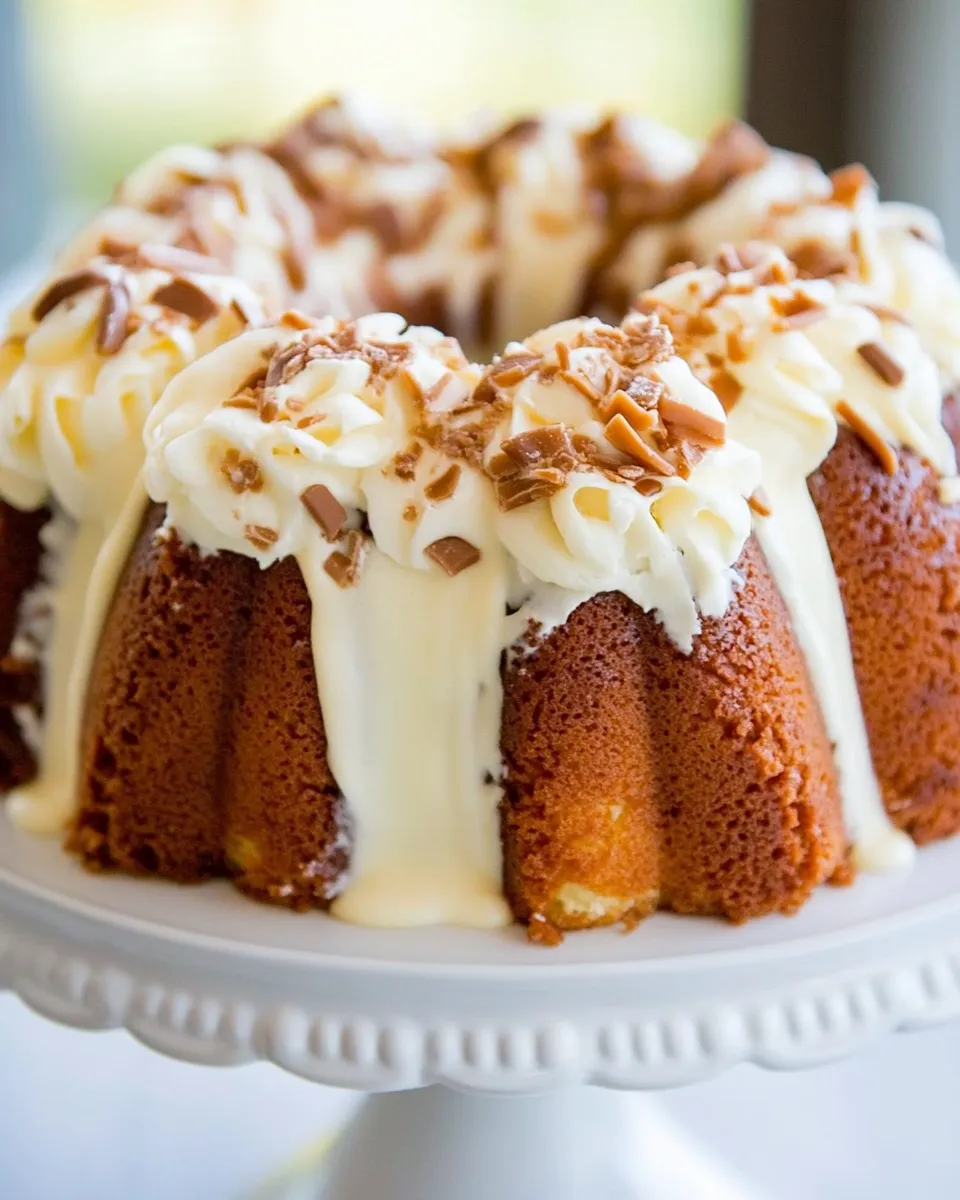 Delicious Italian Cream Bundt Cake shot