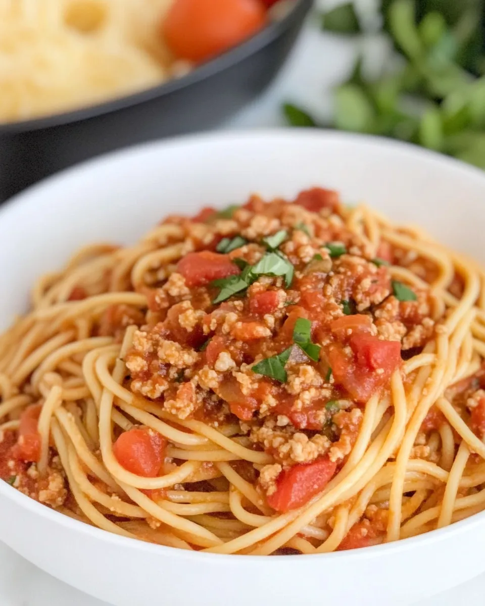 Delicious Italian Style Ground Turkey Spaghetti image